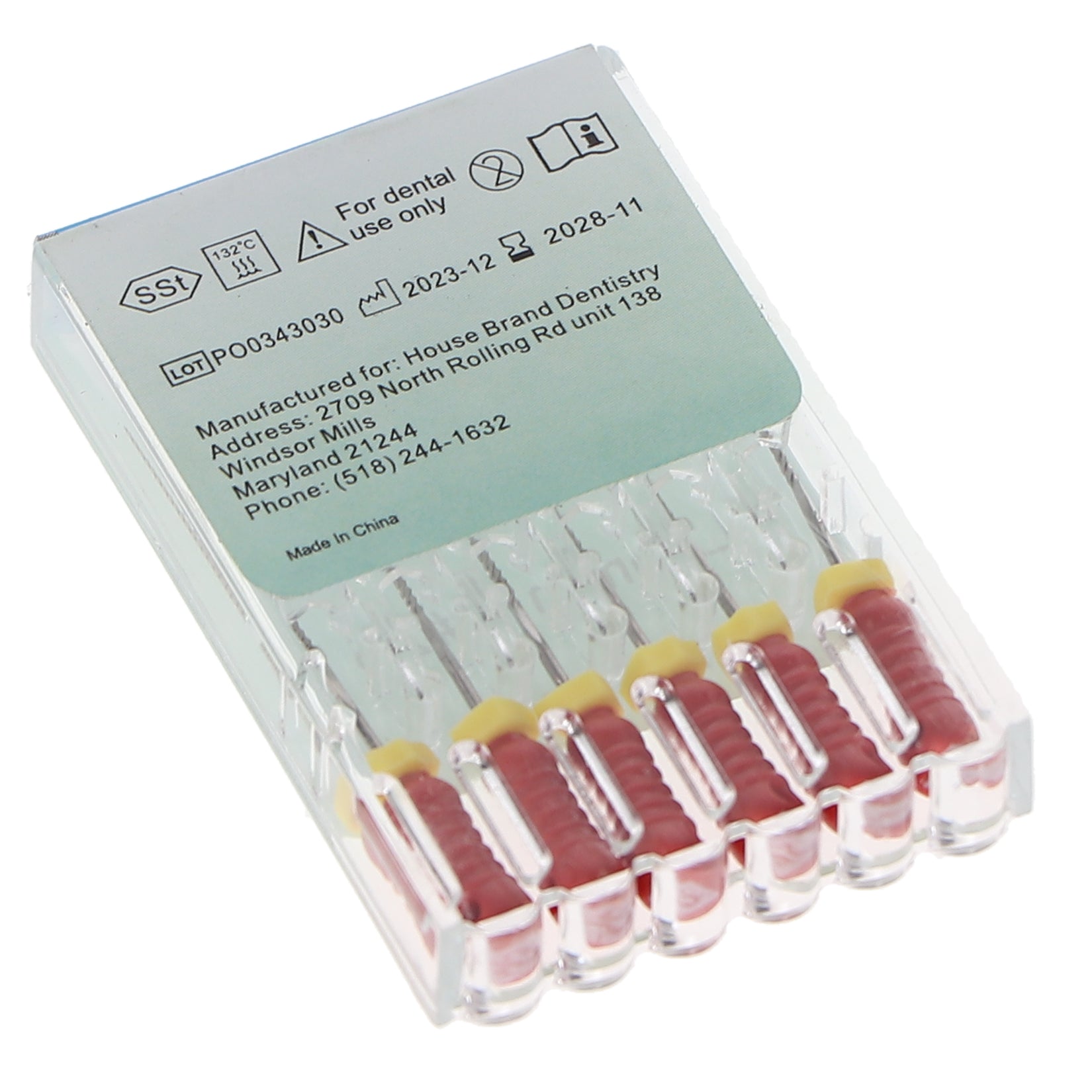 House Brand Dentistry 400123 HSB Endodontic K-Files 25mm #25 Red Stainless Steel 6/Pk House Brand Dentistry 400123 HSB Endodontic K-Files 25mm #25 Red Stainless Steel 6/Pk